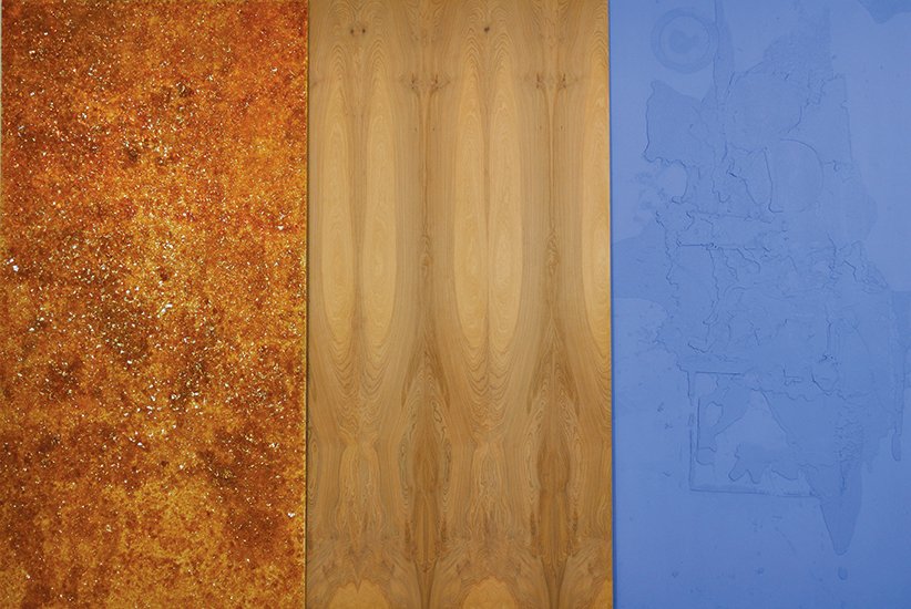  October, Dad  wax, pigment, shellac on wood panel  244 cm x 366 cm 