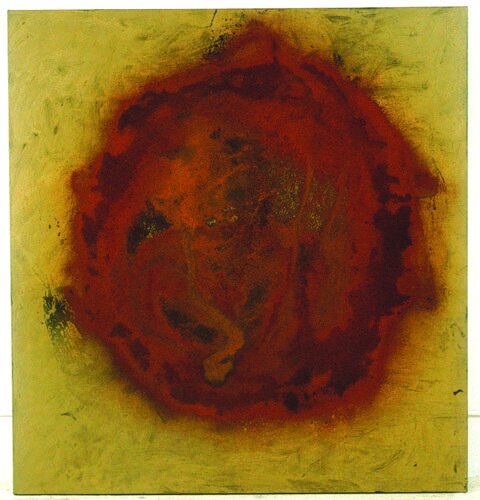  Metal Sun  collection Sang Kung   oil and iron on canvas  182 cm x 182 cm 