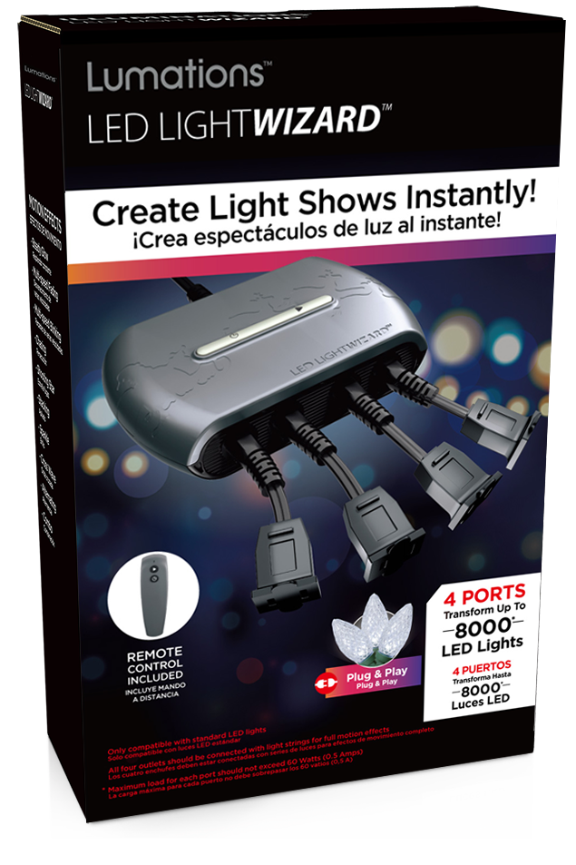 New Illuminations LED Light Wizard Remote Control 4 Ports 