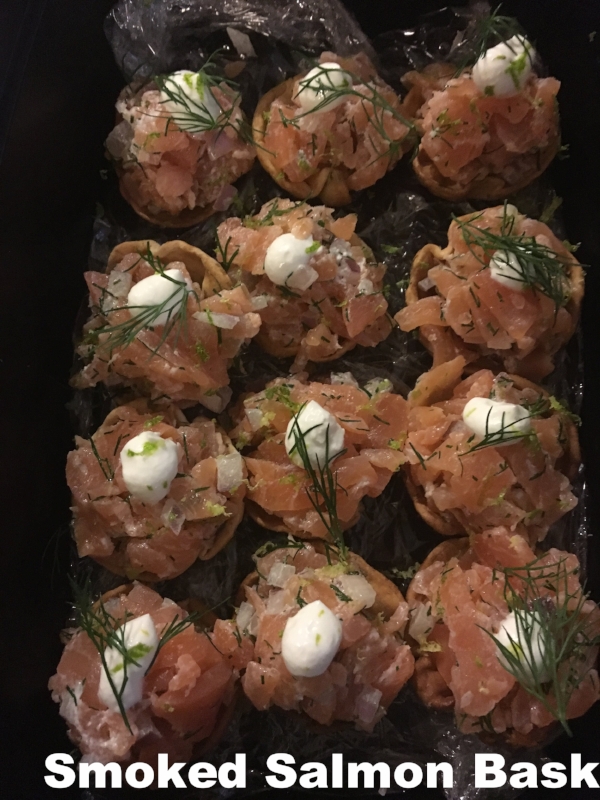 Smoked Salmon Tartar in Tortilla Baskets