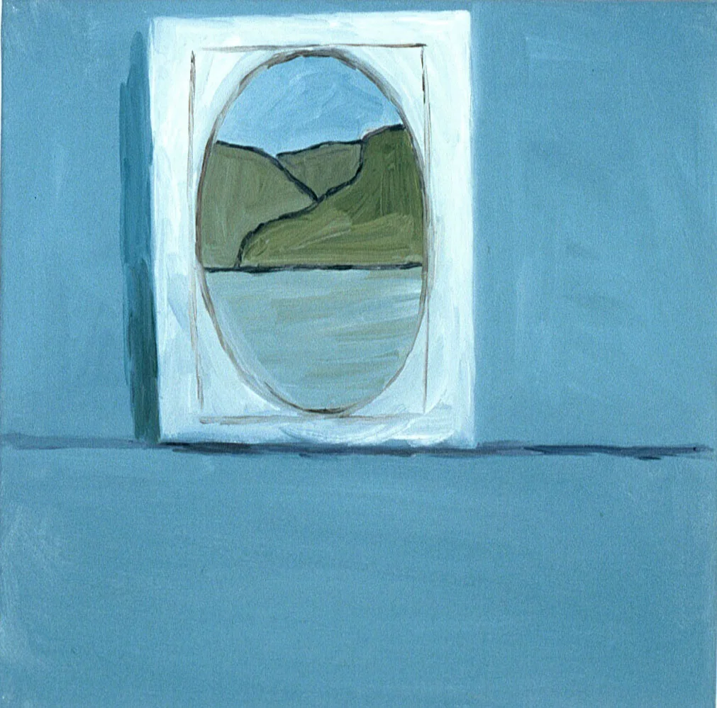 Fig.4 oval landscape -2004- oil on canvas 30x30cm