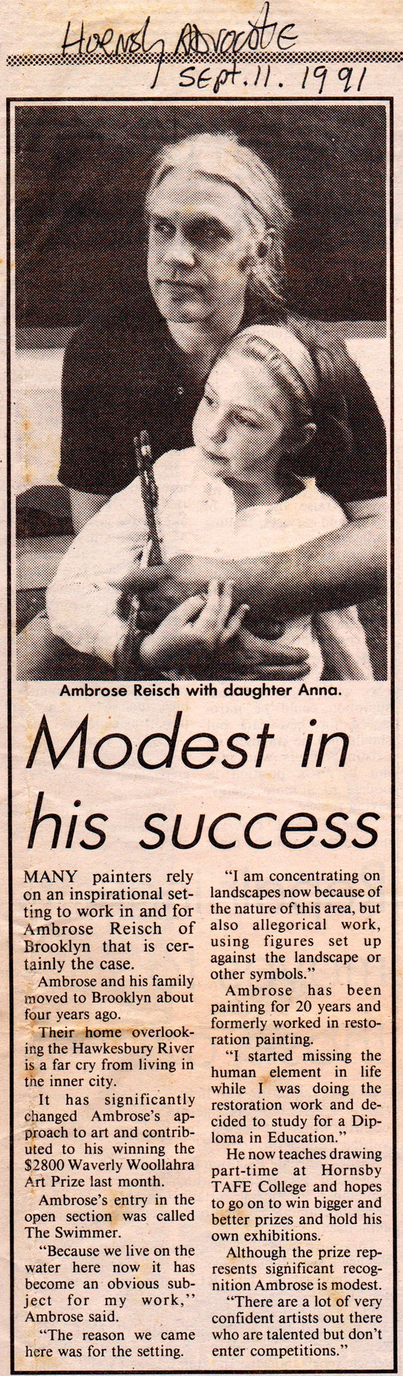 Hornsby Advocate--11 September 1991