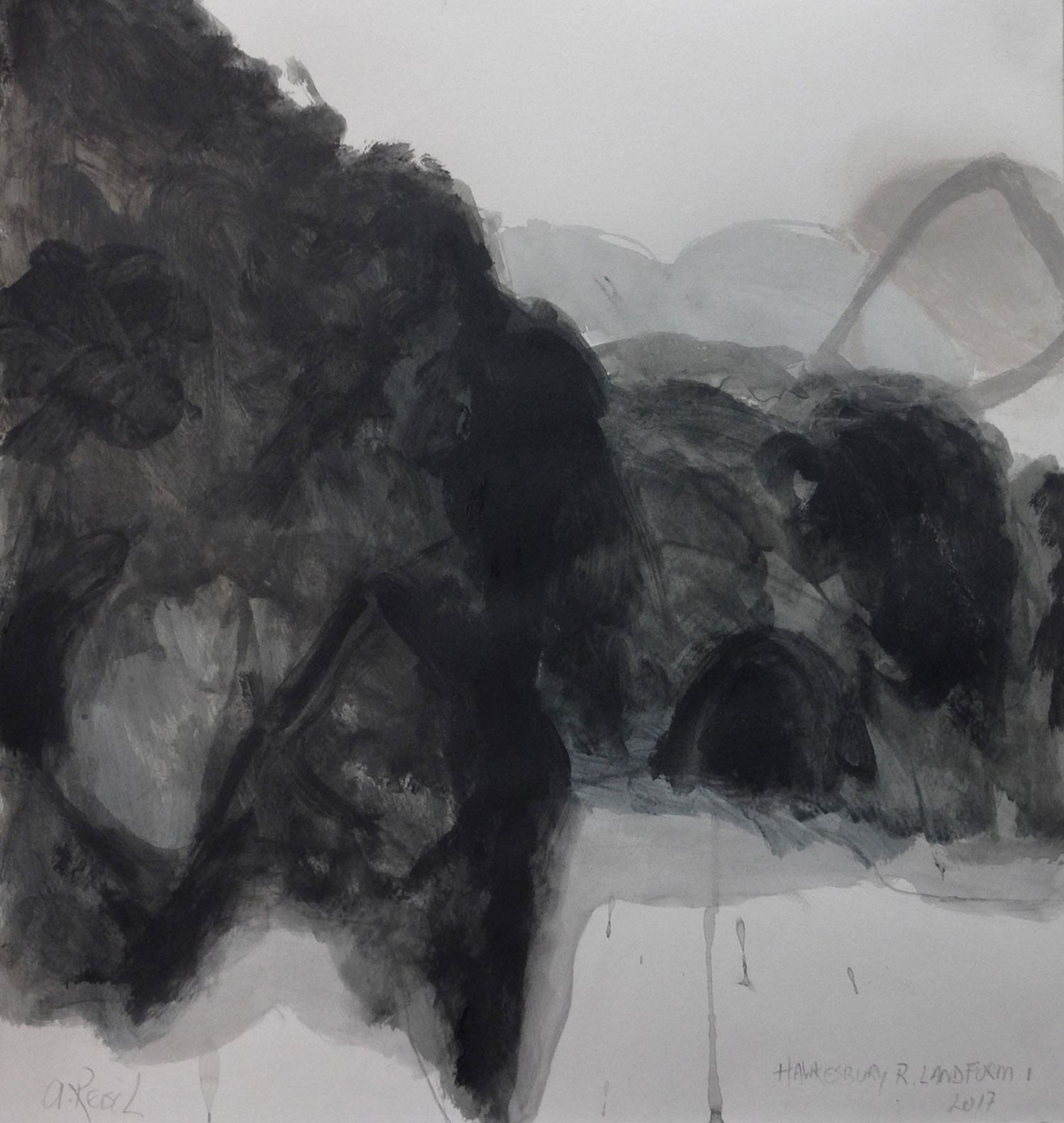 Hawkesbury landform I -2017 -w/c-41x38cm