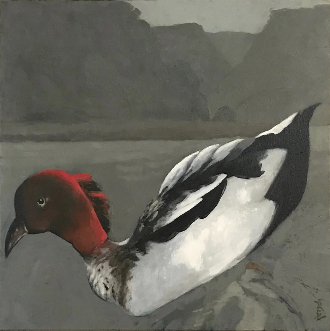 Vertical hold 11 - oil on canvas 50x50cm ($1,800)