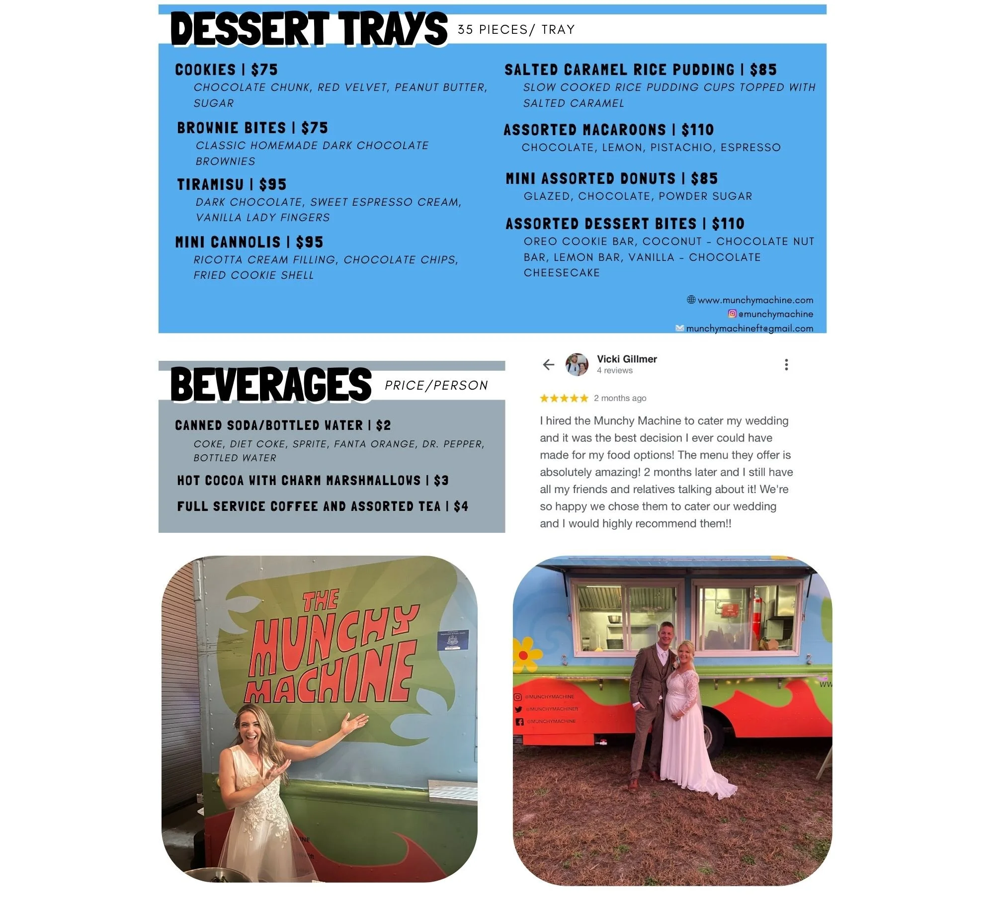 Catering Menu — The Munchy Machine