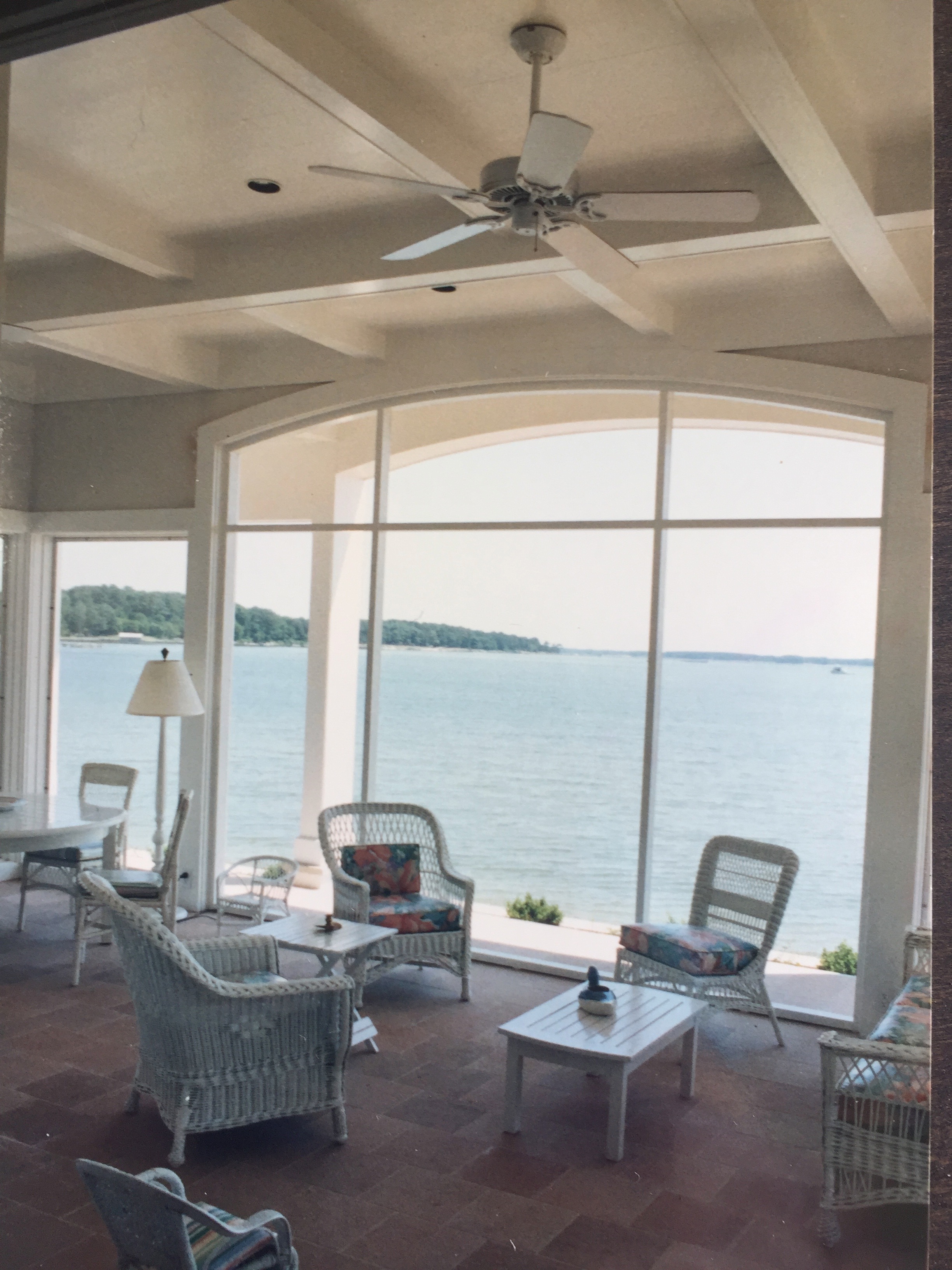 Screened porch overlooking Fishing Bay