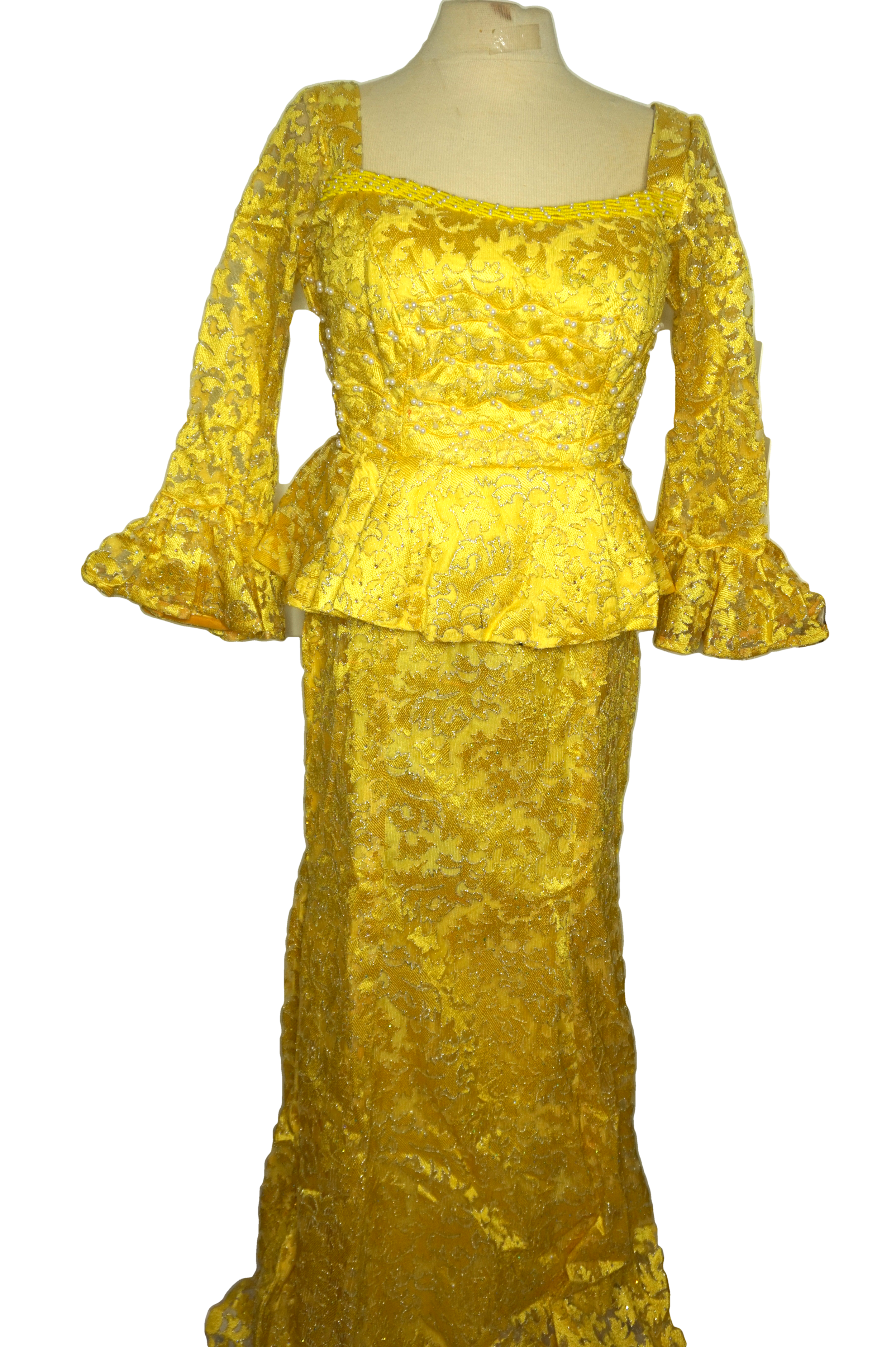 YELLOW CLASS TWO PIECE SET — African Fashion