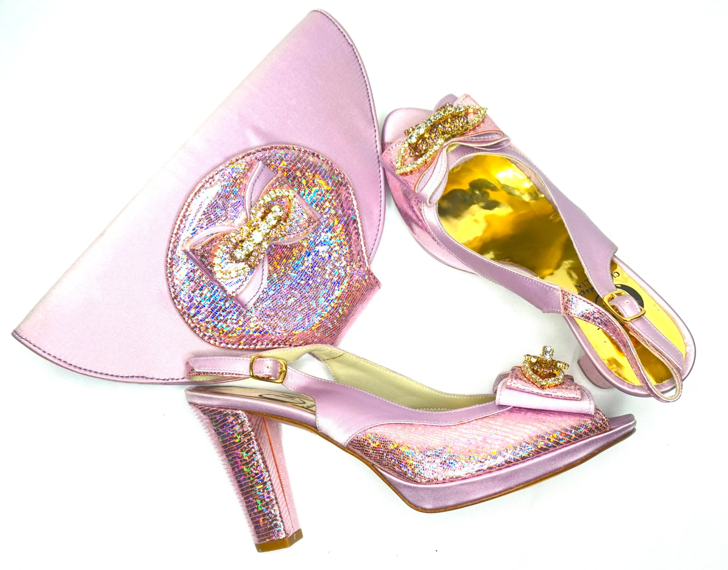 Clutch Bag Sets Lilac Shoes And Matching Bag Purple Sandal And Bag