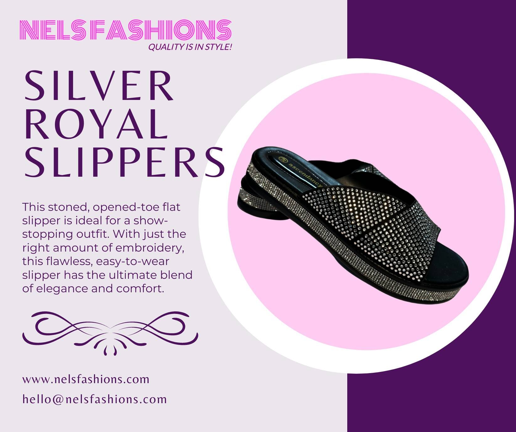 👑✨ Step into a world of elegance and luxury with the breathtaking New Royal Slipper Collection by NELS Fashions! 👠💫 These Nigerian fashion masterpieces are crafted to perfection, embodying regal charm and timeless beauty. Experience the fusion of 