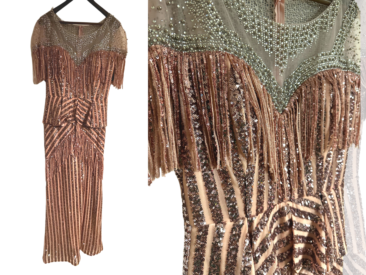 Sequin Pink Ready Made Lace Dress  African Fashion