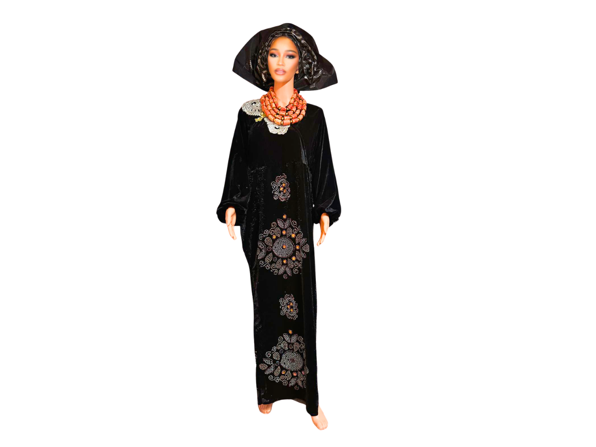 Onyx Regal Medallion Gown