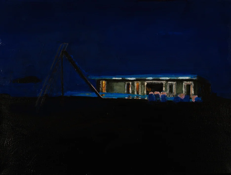 Pool House, 2015 oil 20x24 inches framed