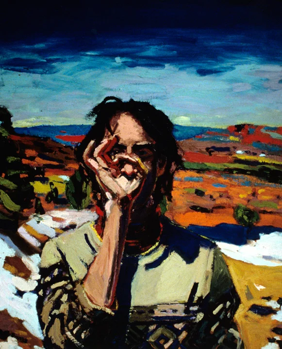 Nose Guard, 1980 oil 36 x 28 inches