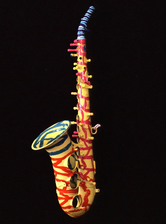 Commission painted soprano saxophone