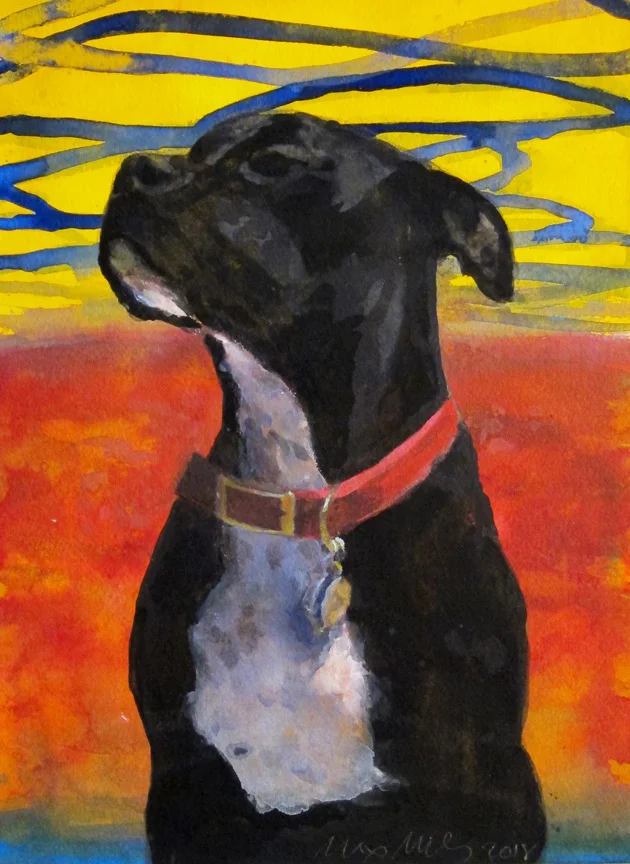 Apollo, 2018 watercolor 12 x 9 inches