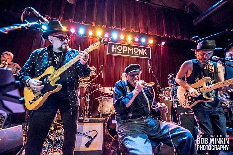 40T on stage with Jimmy Vivino, Nick Gravenites, and the Louisiana Love Act