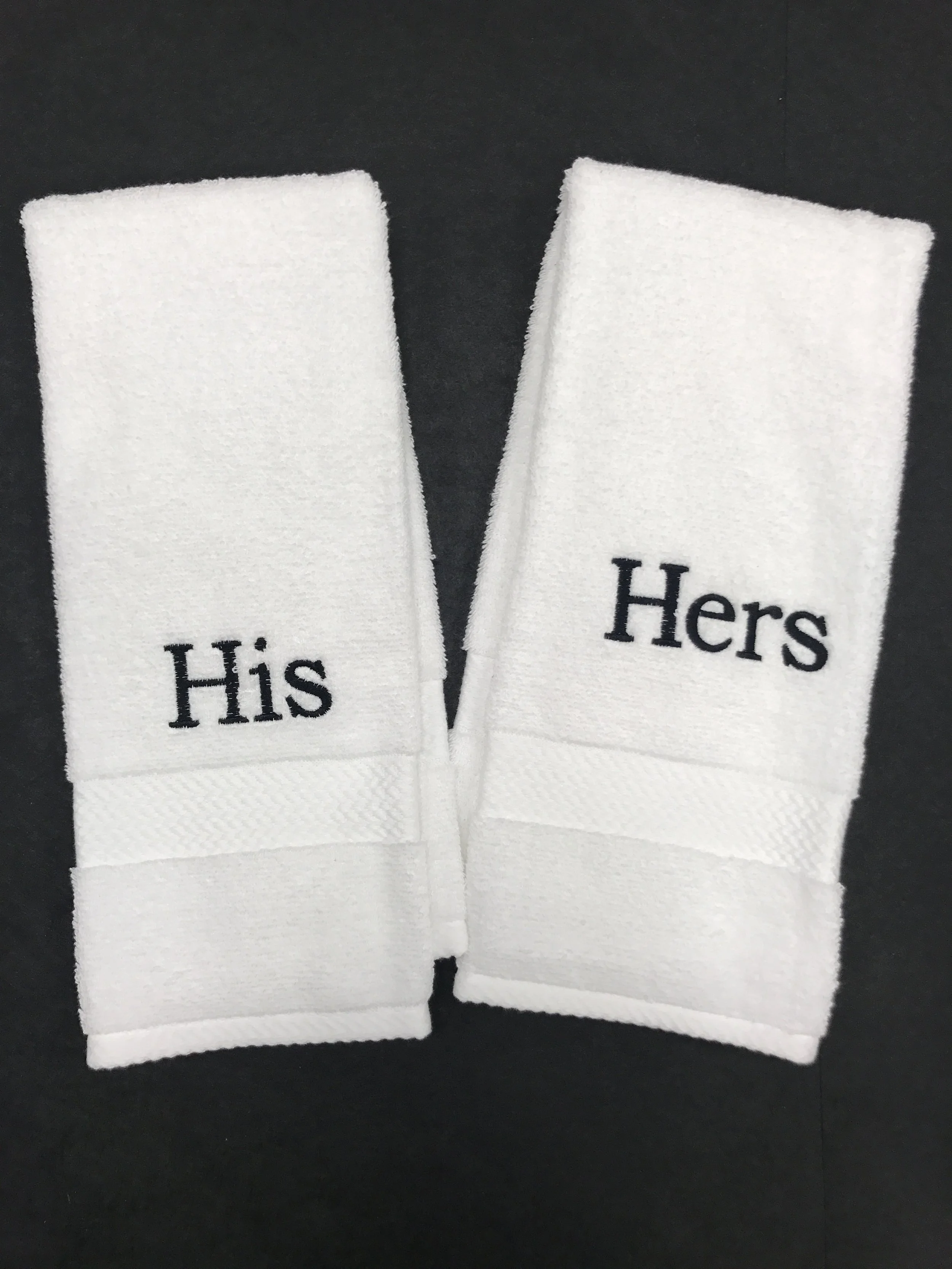 His and Hers Hand Towel Set