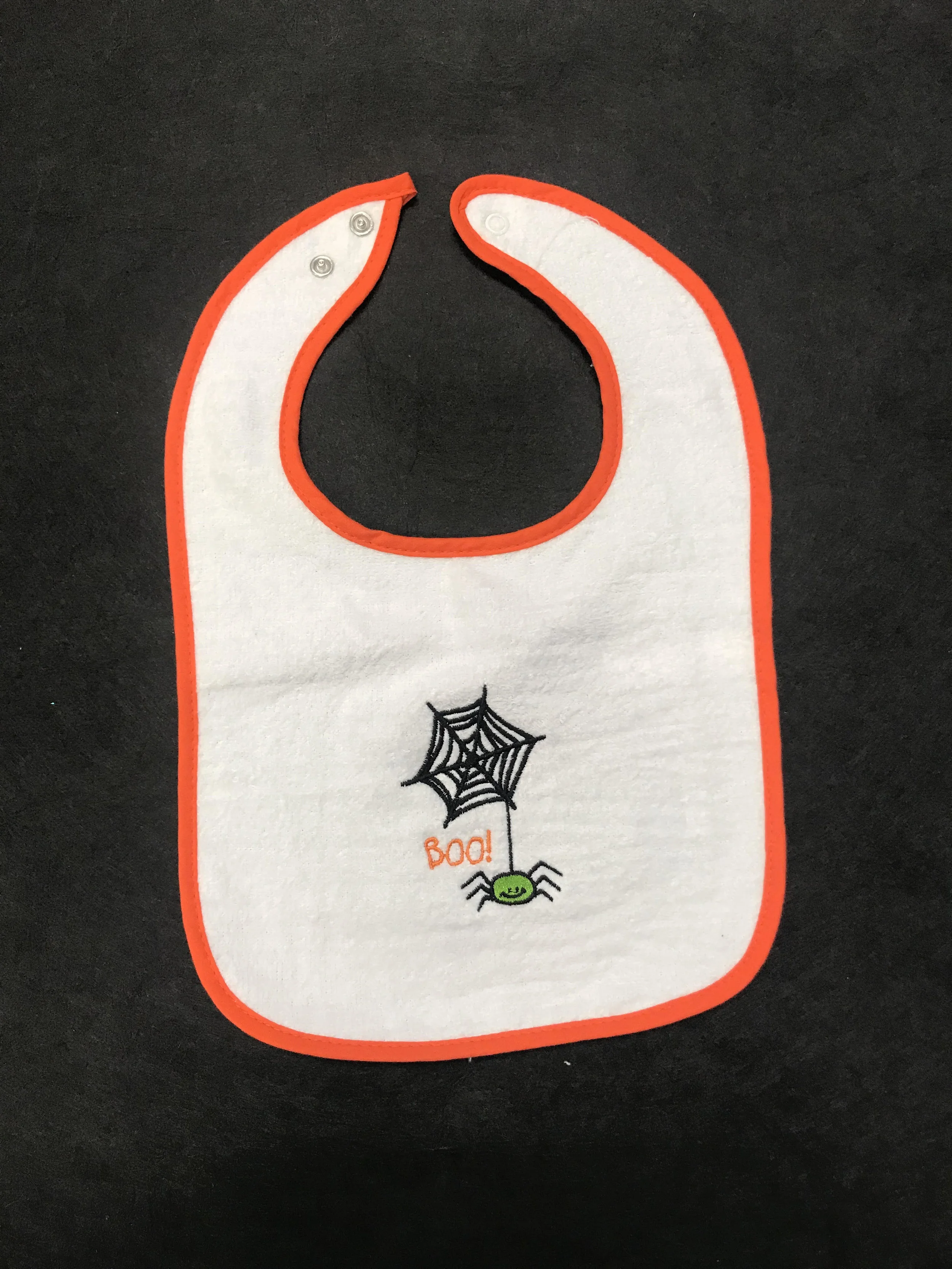 Orange Boo Bib