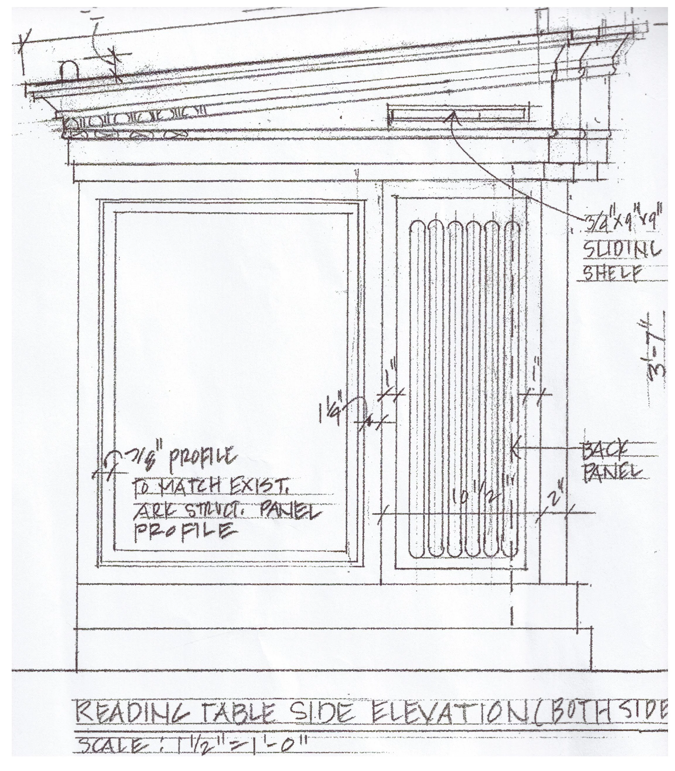 Architectural Drawing for the Torah Reading Table