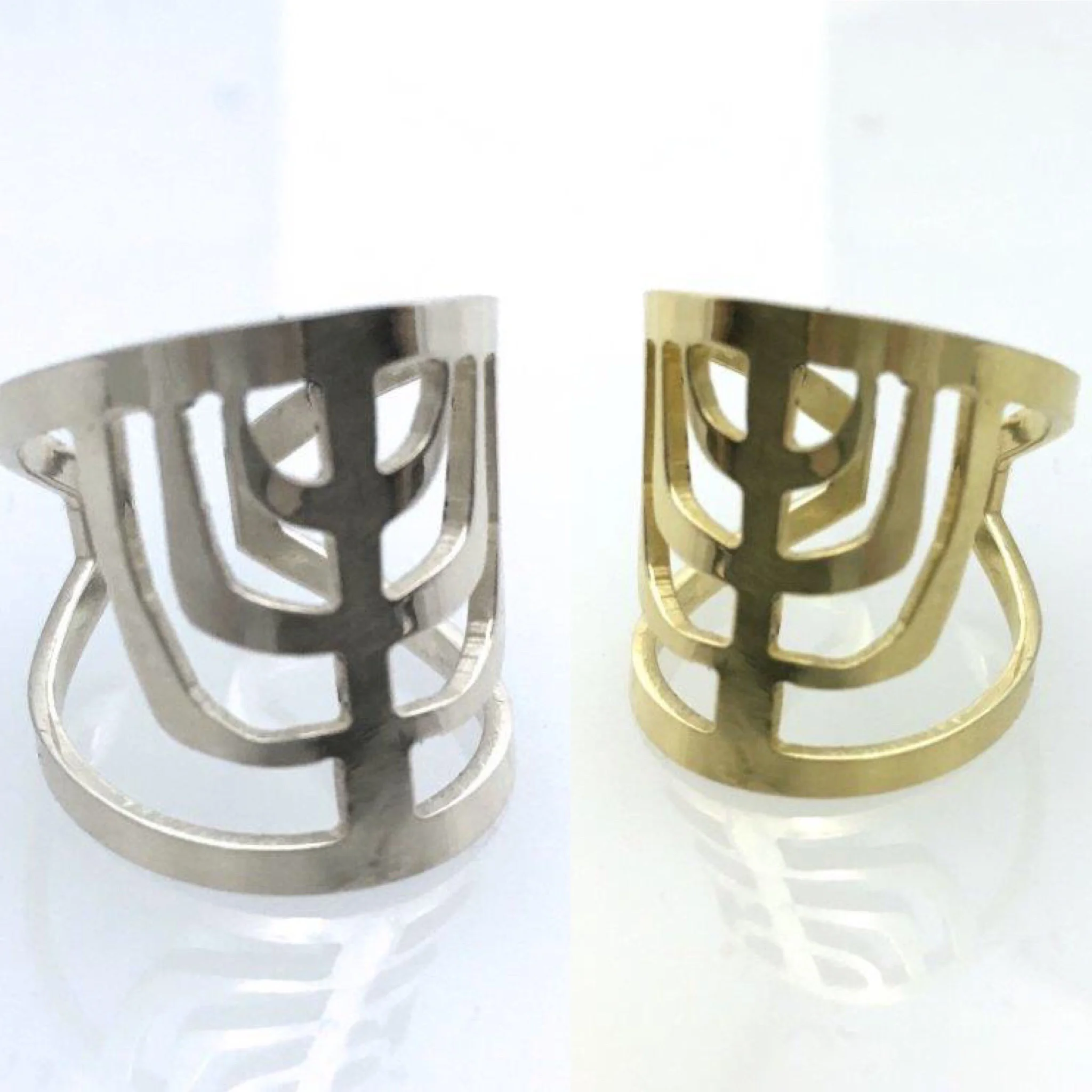 Menorah Rings Judaic Jewelry