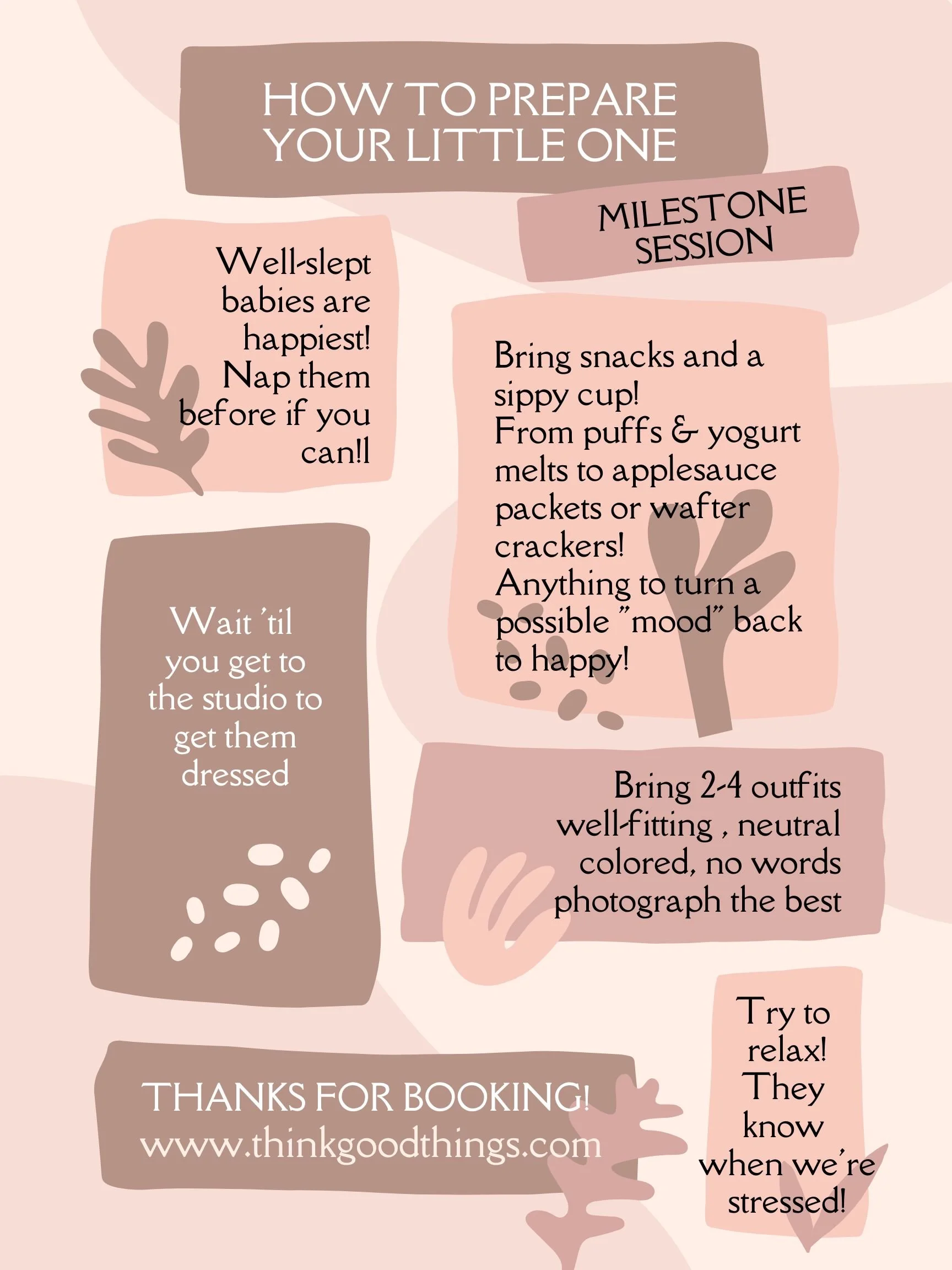 Milestone Session Prep — Think Good Things Photography