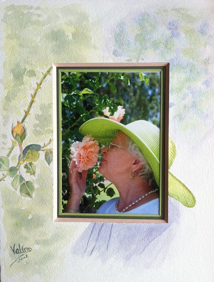Mom and Roses (SOLD - commission)