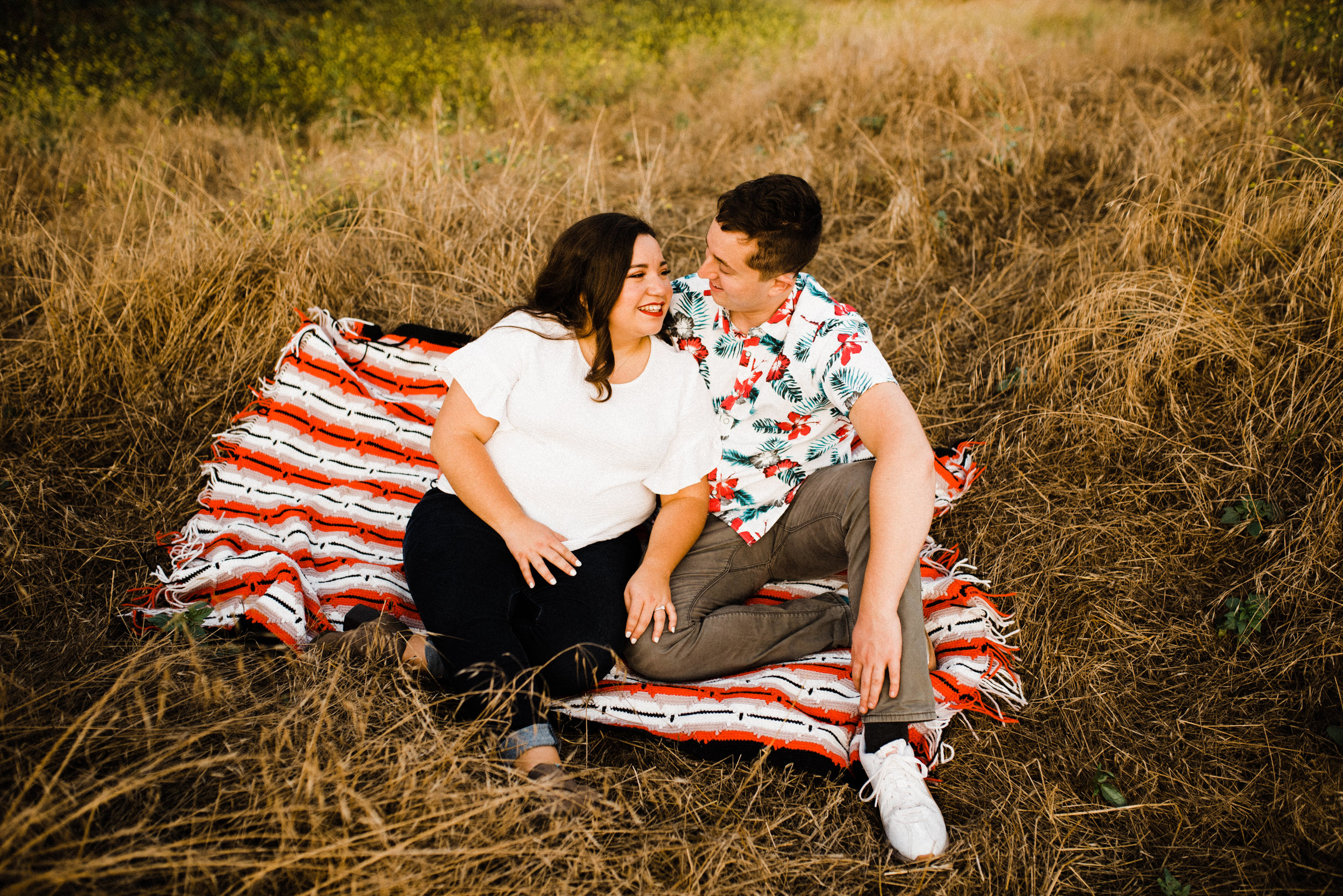 Couple at Sunset at Bronson Canyon in Los Angeles, California