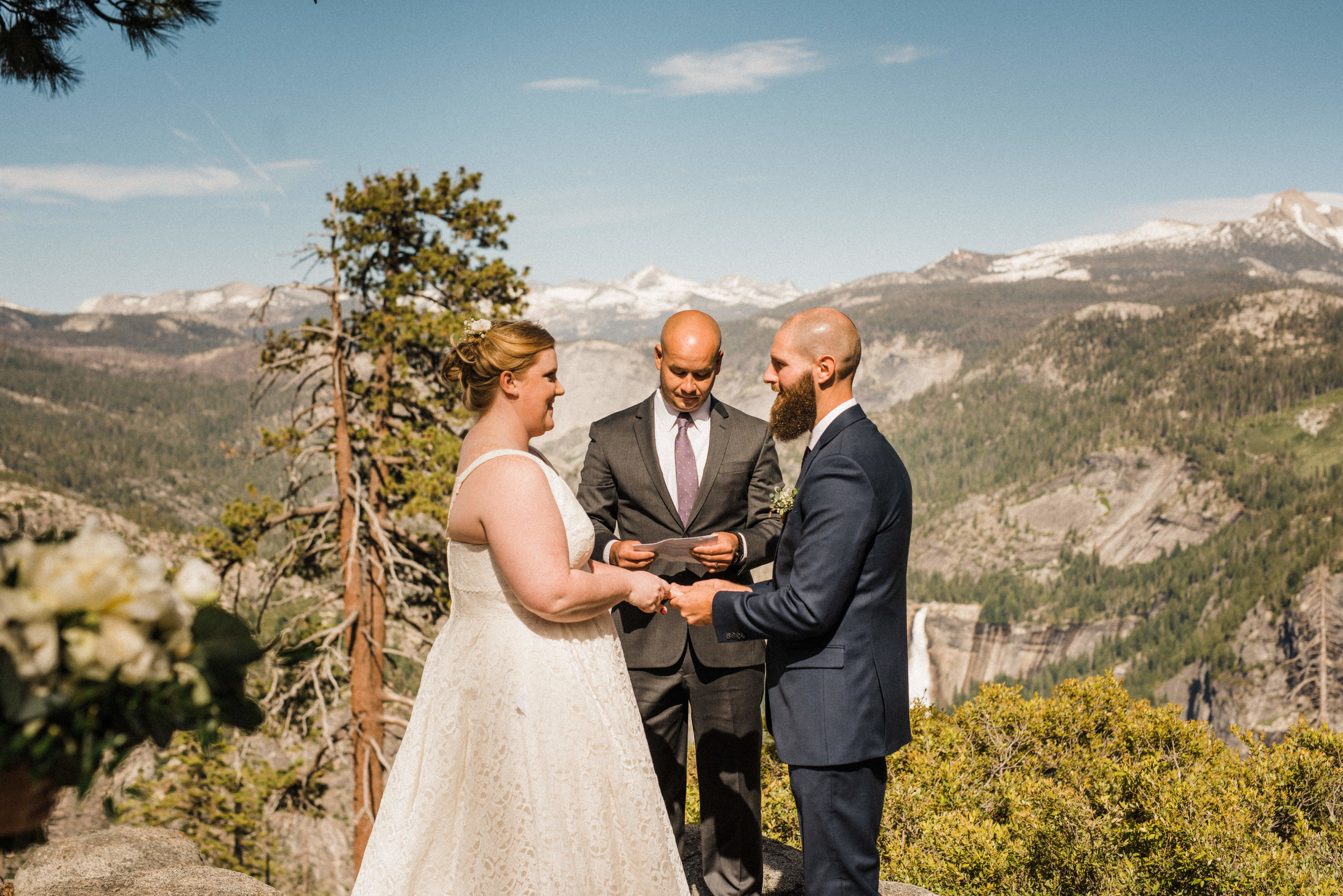 Elopement Ceremony at Glacier Point in Yosemite