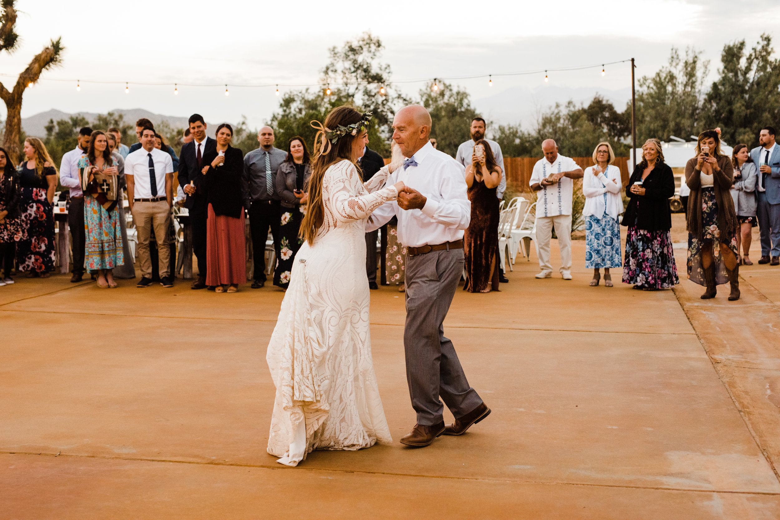 Father Daughter dance at Tumbleweed Sanctuary Reception