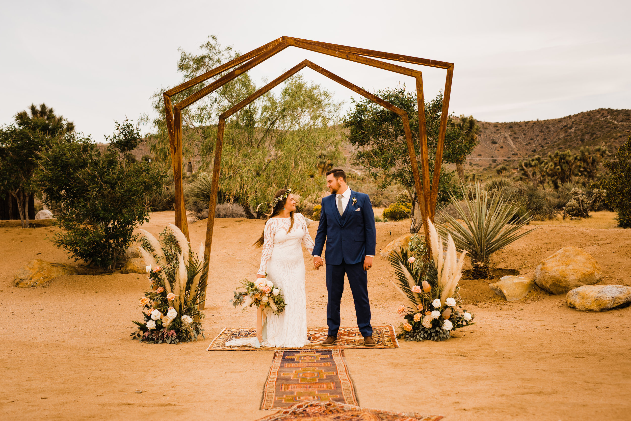 Couples portraits at Tumbleweed Sanctuary Wedding in Joshua Tree