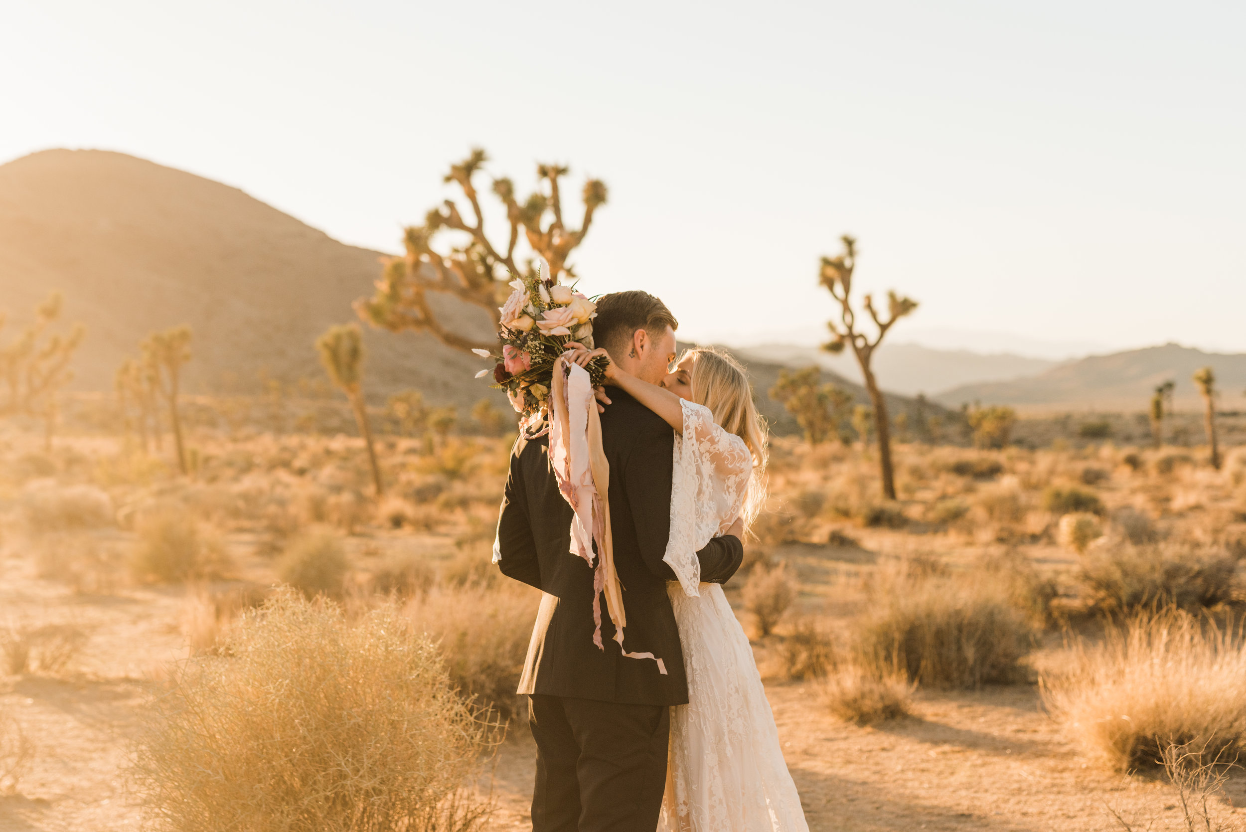 Joshua Tree Elopement Couple 