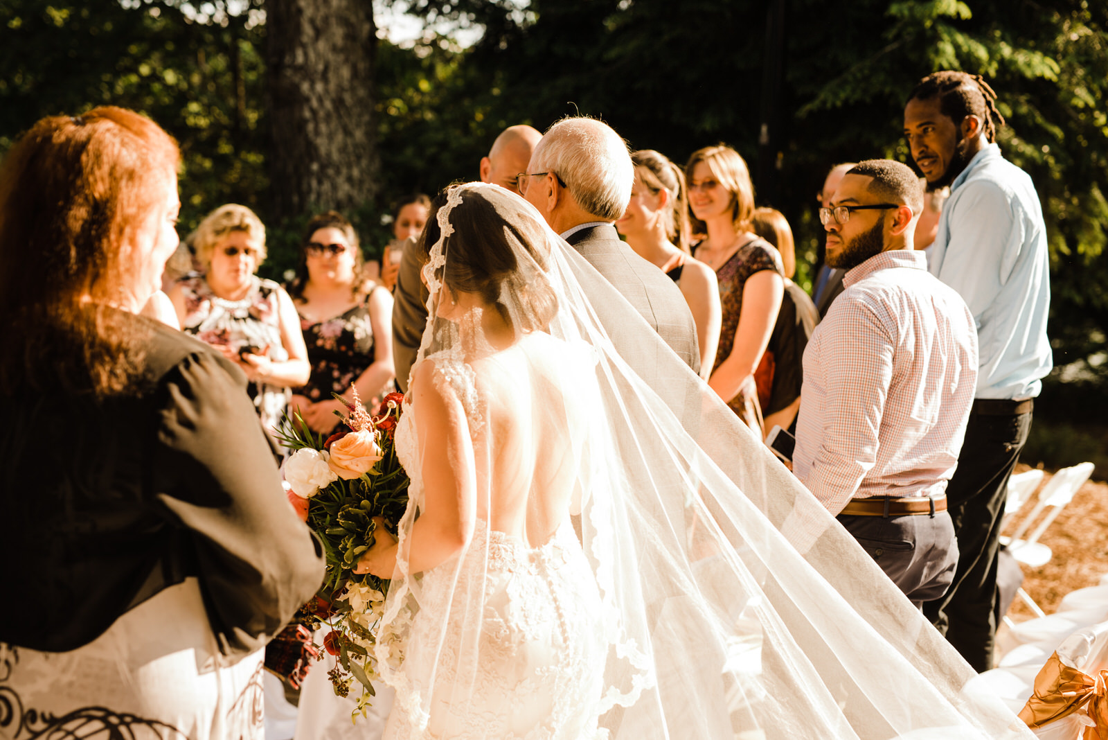 Brides Cathedral Veil at Roswell River Landing