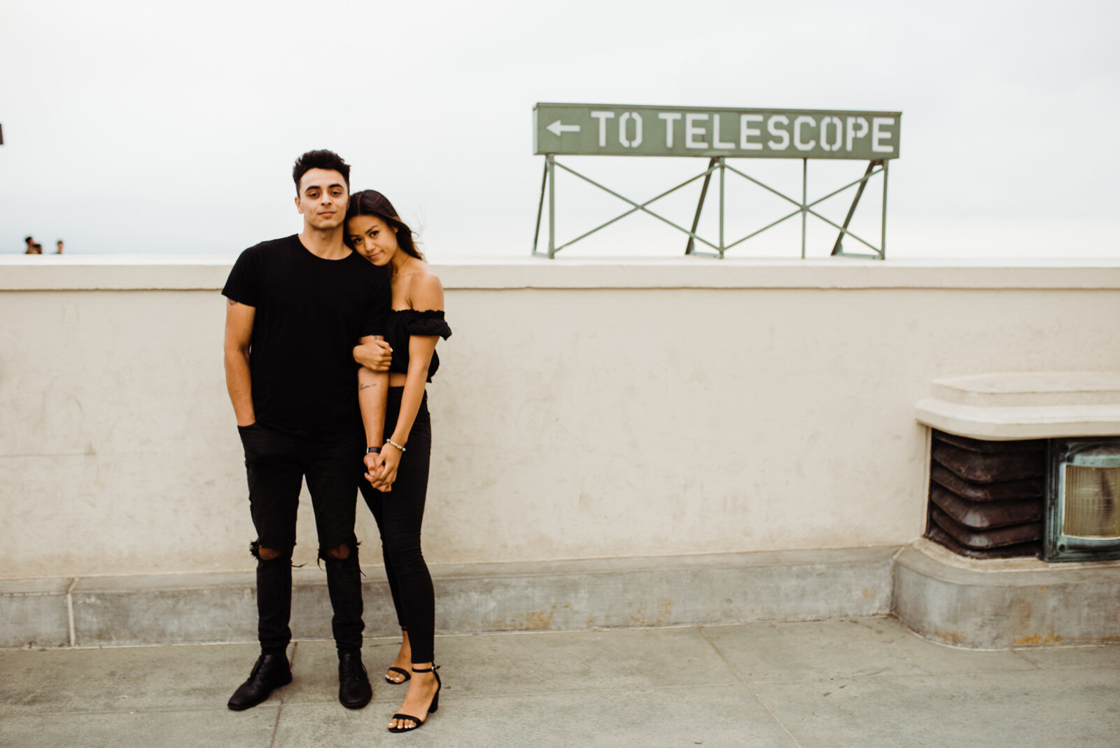 Couple in black at Griffith Telescope