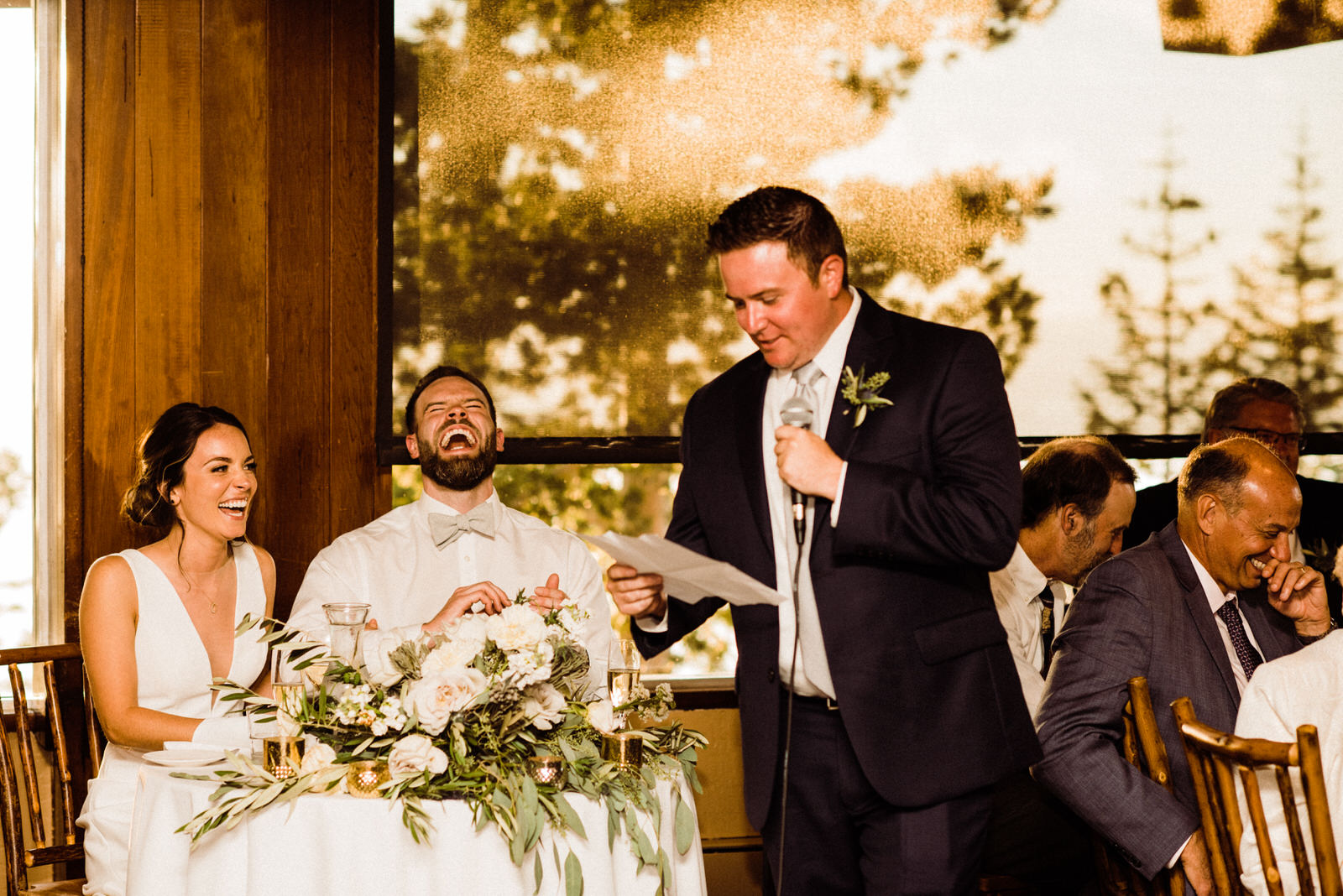 Best Man speech at Heavenly Lakeview Lodge Wedding
