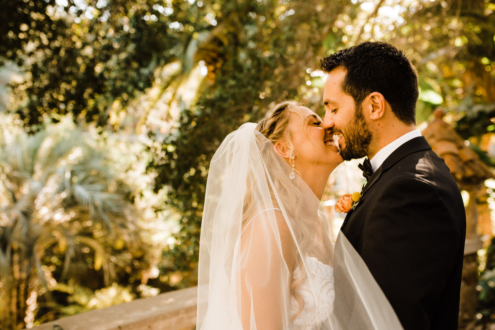 Romantic wedding photos in the Houdini Estate Terraced Garden