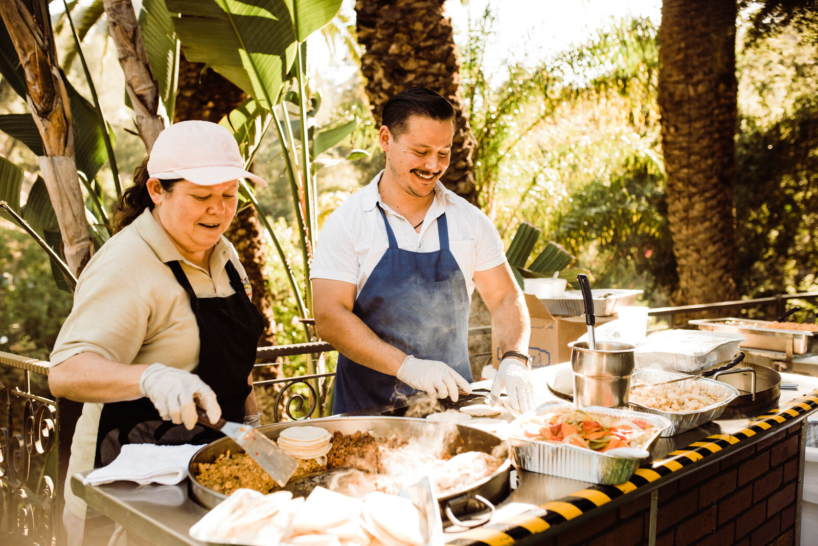 Taco Truck Catering at LA Wedding Venue Houdini Estate | Taco Chihuahua Los Angeles | photo by Kept Record | www.keptrecord.com