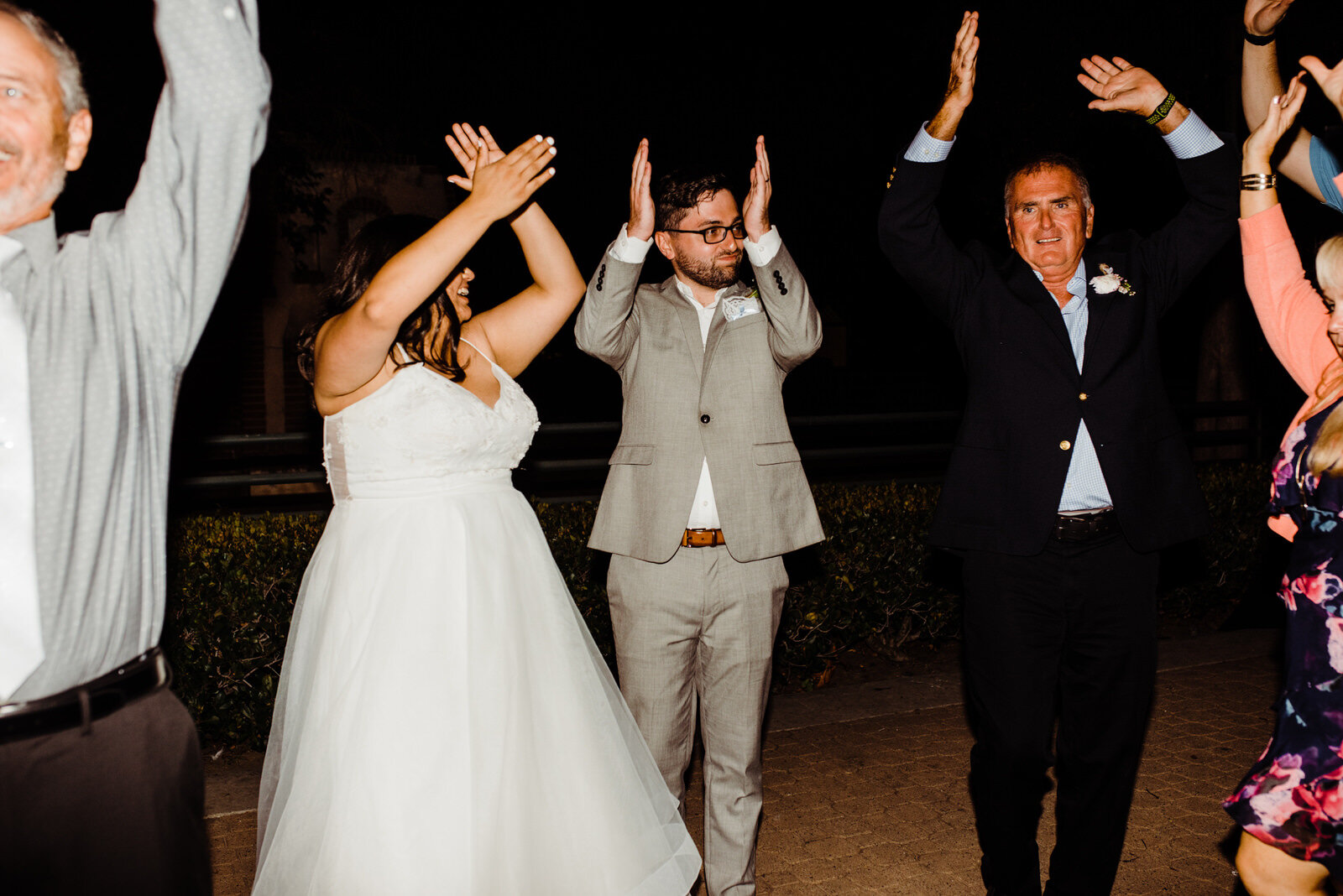 Crowded dancefloor at Heritage Park wedding 