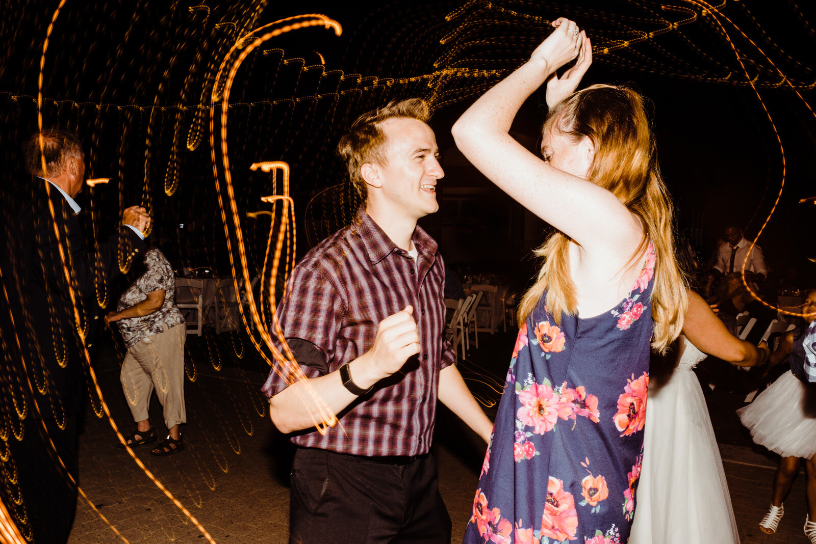 Fun and energetic reception photos at Heritage park wedding
