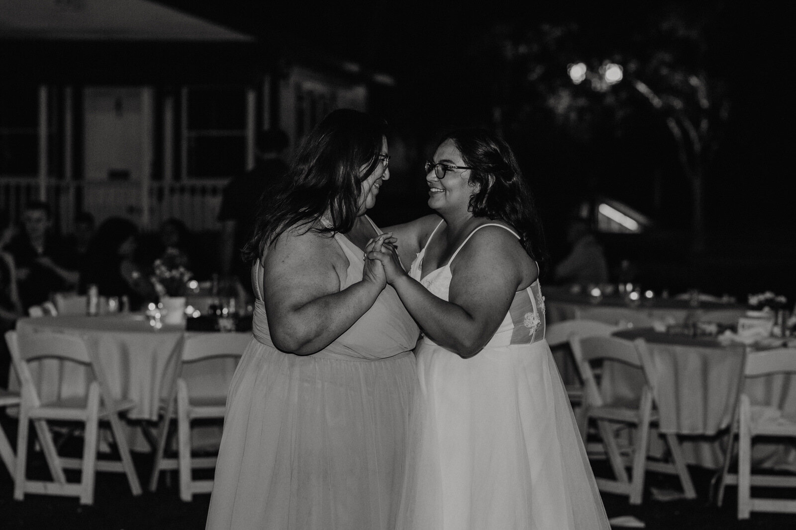 Mom and daughter dance at Heritage Park wedding reception