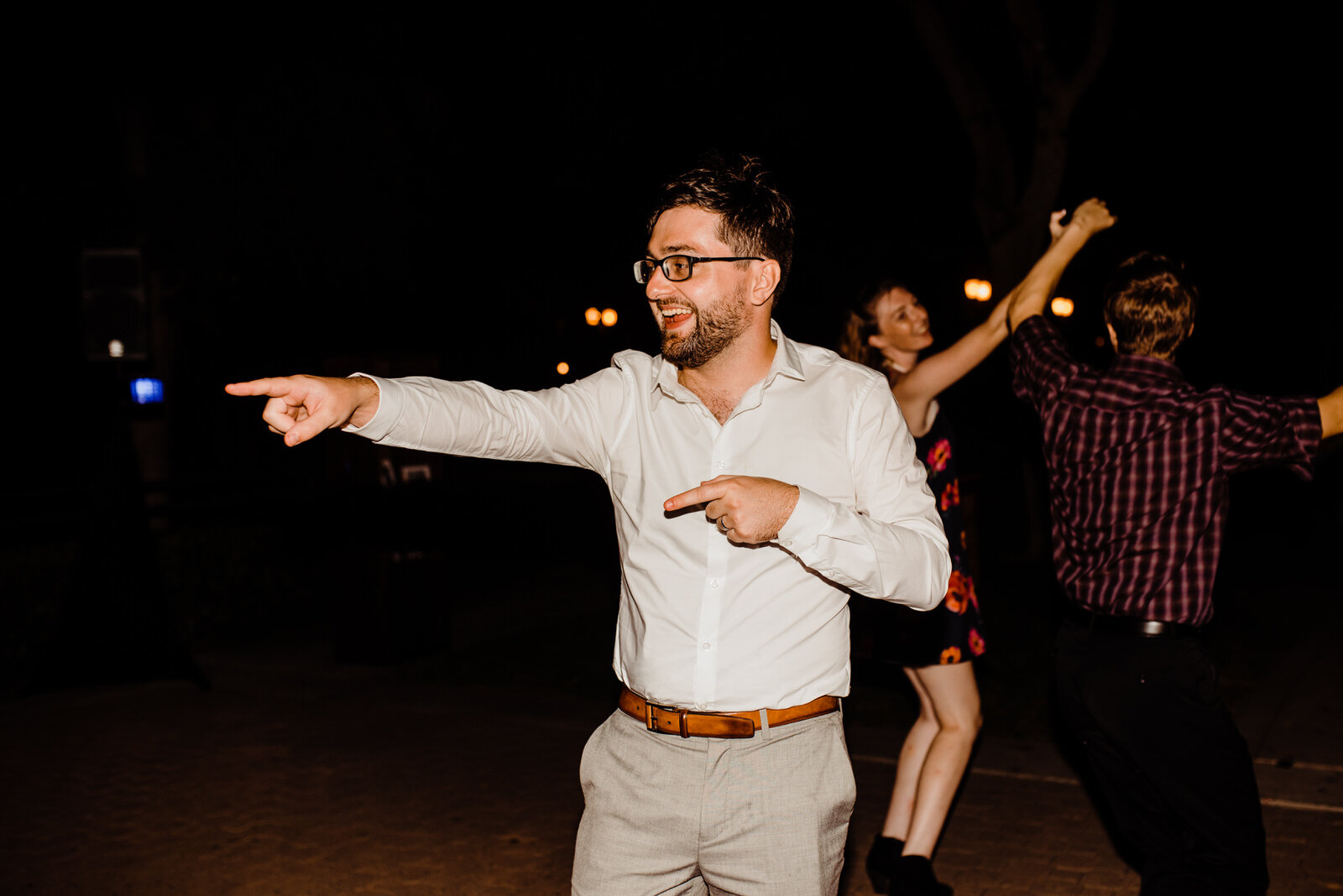Fun dancing at Heritage park wedding reception