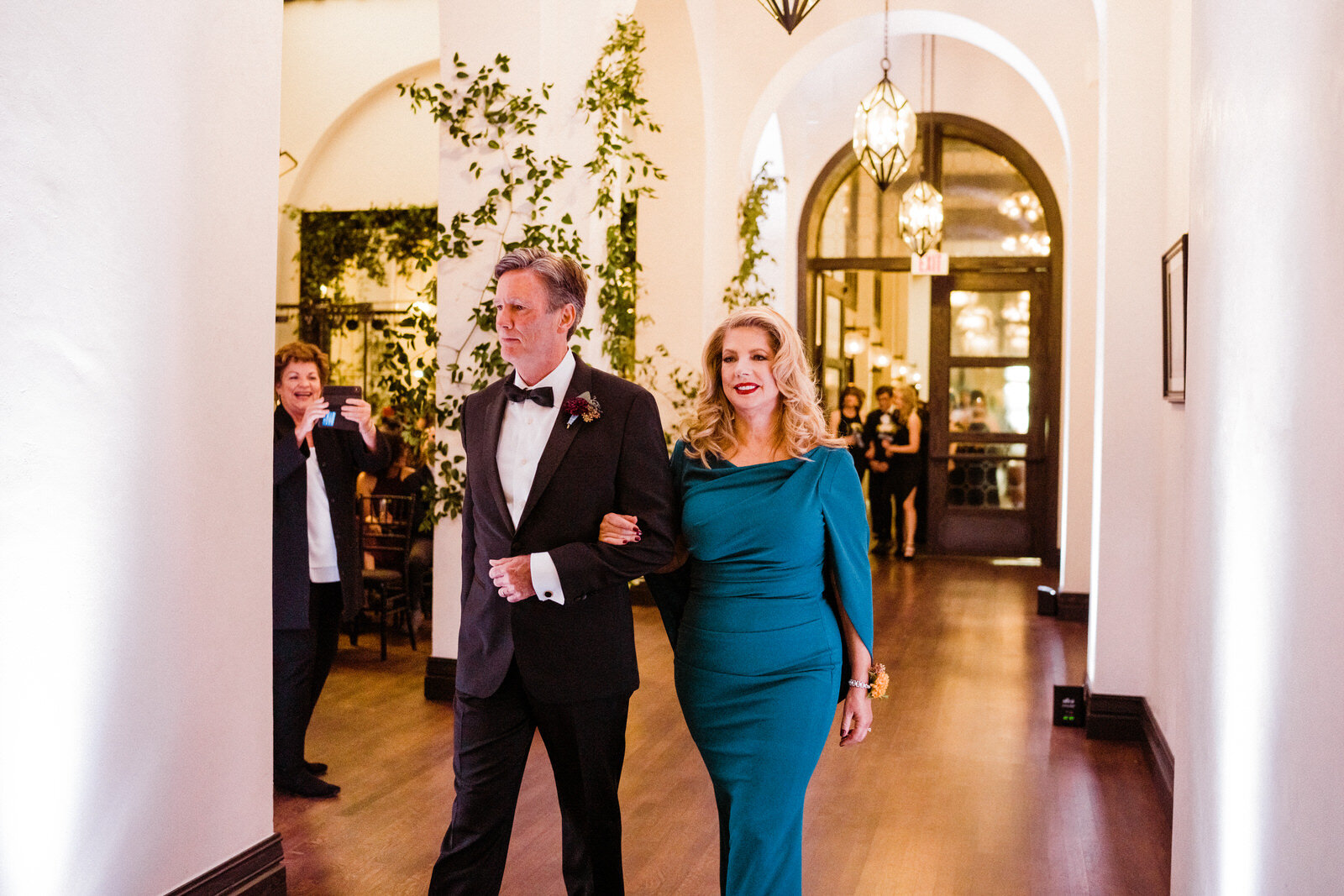 Processional at Hotel Figueroa Wedding in Gran Sala