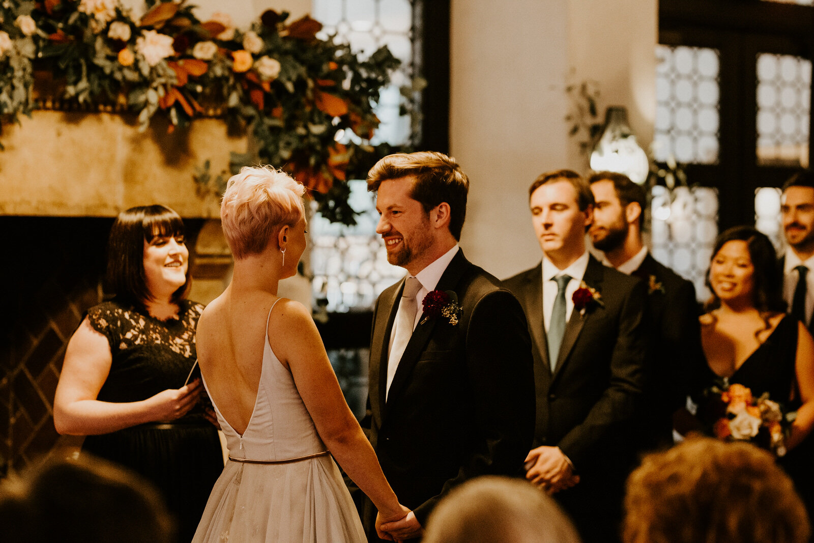 Hotel Figueroa wedding ceremony in Gran Sala