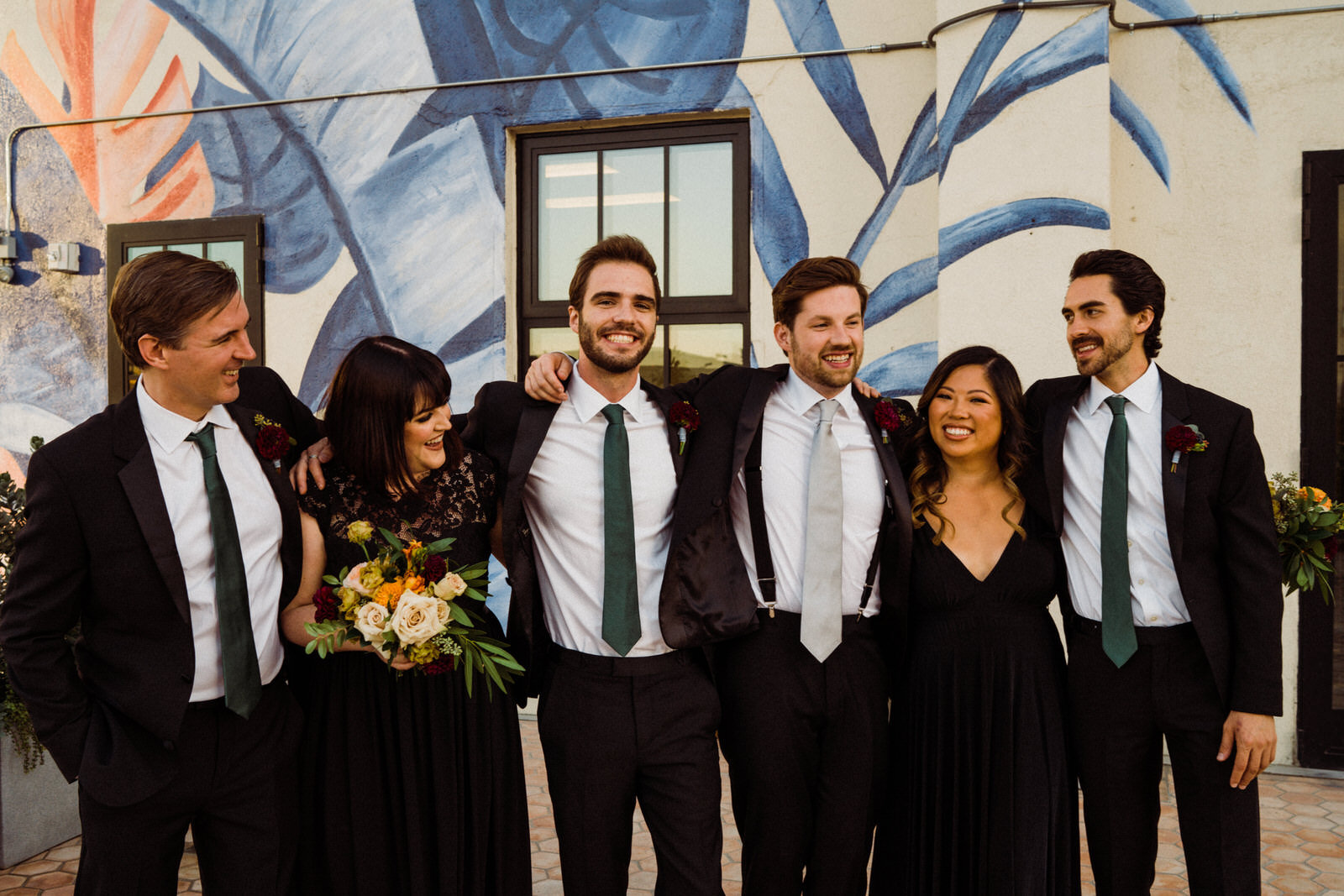 Downtown LA modern, feminist wedding