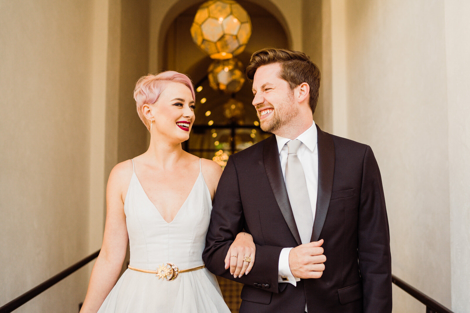 Candids of couple at Hotel Figueroa Wedding