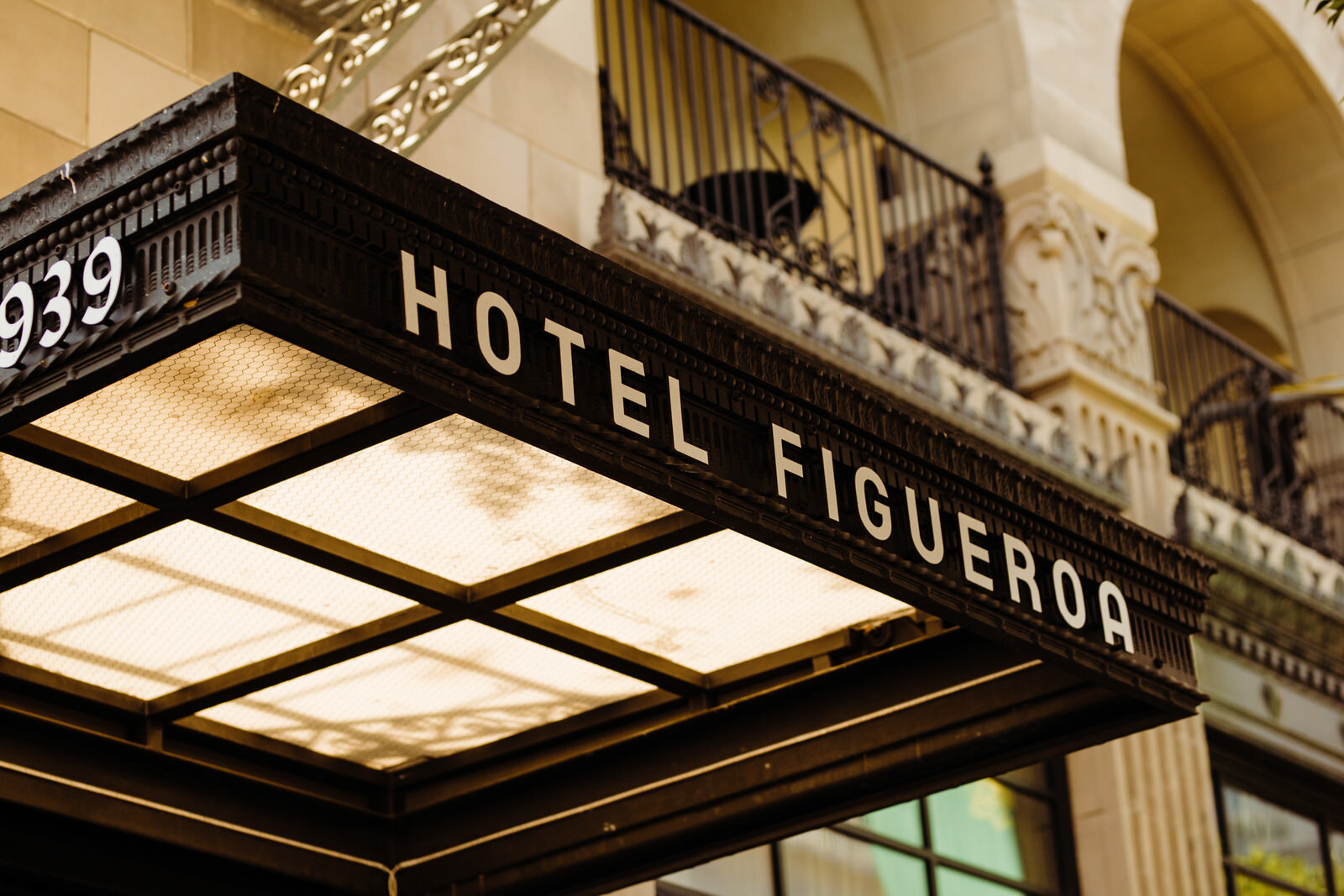 Modern, Feminist Wedding at Hotel Figueroa - building front facade