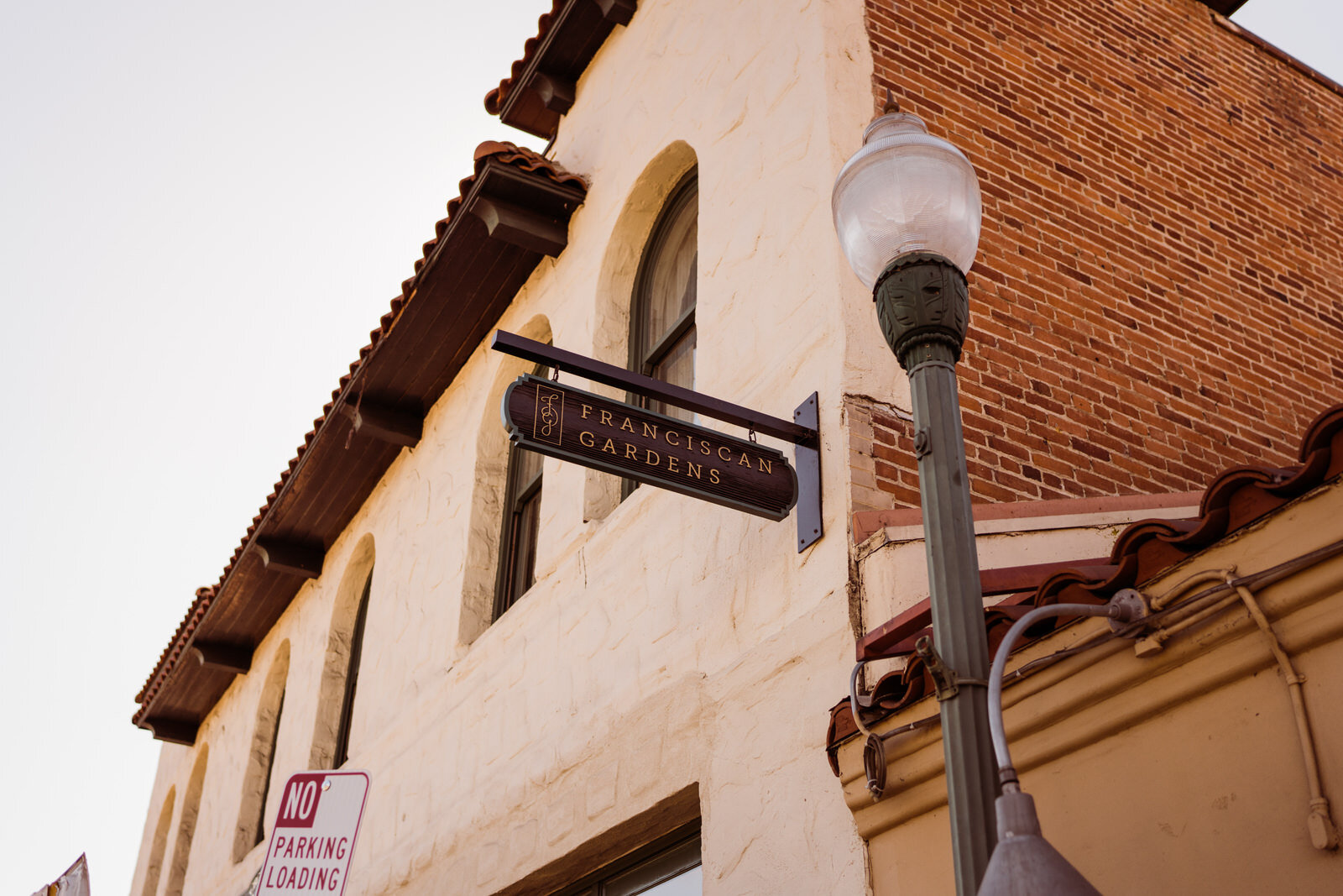 Venue sign at Franciscan Gardens in San Juan Capistrano, Ca