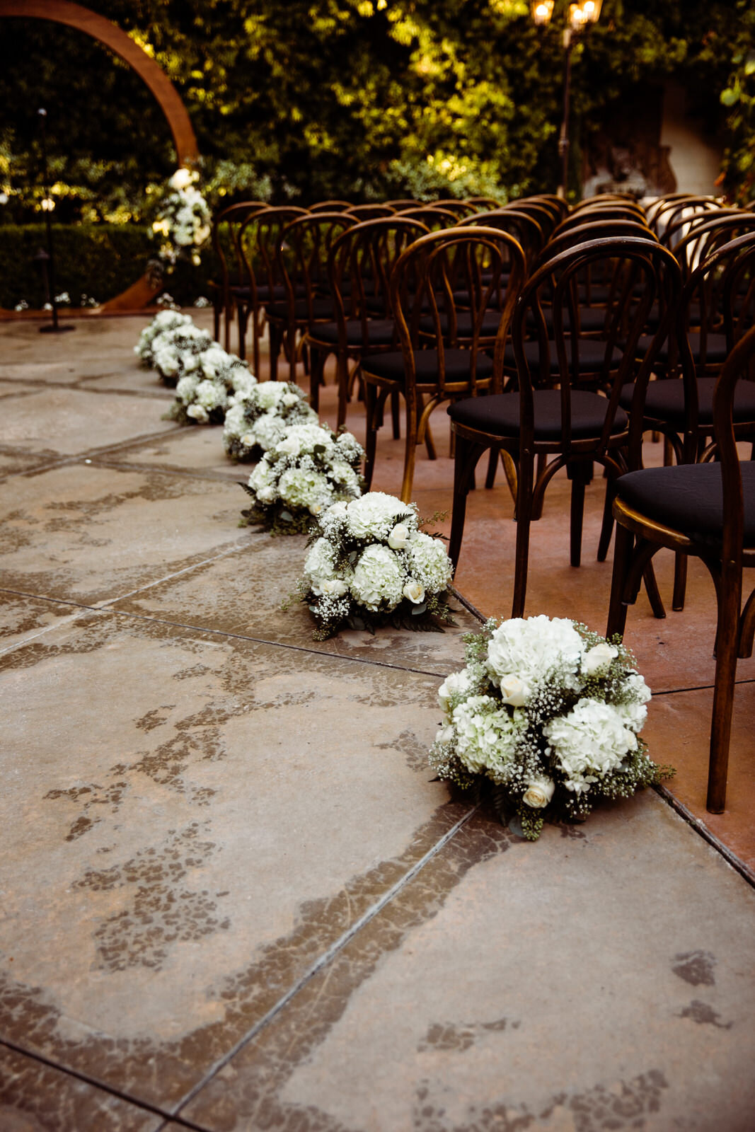 Classic white rose florals at Fransican Gardens wedding in San Juan Capistrano - Morgan Pirkle Kept Record www.keptrecord.com