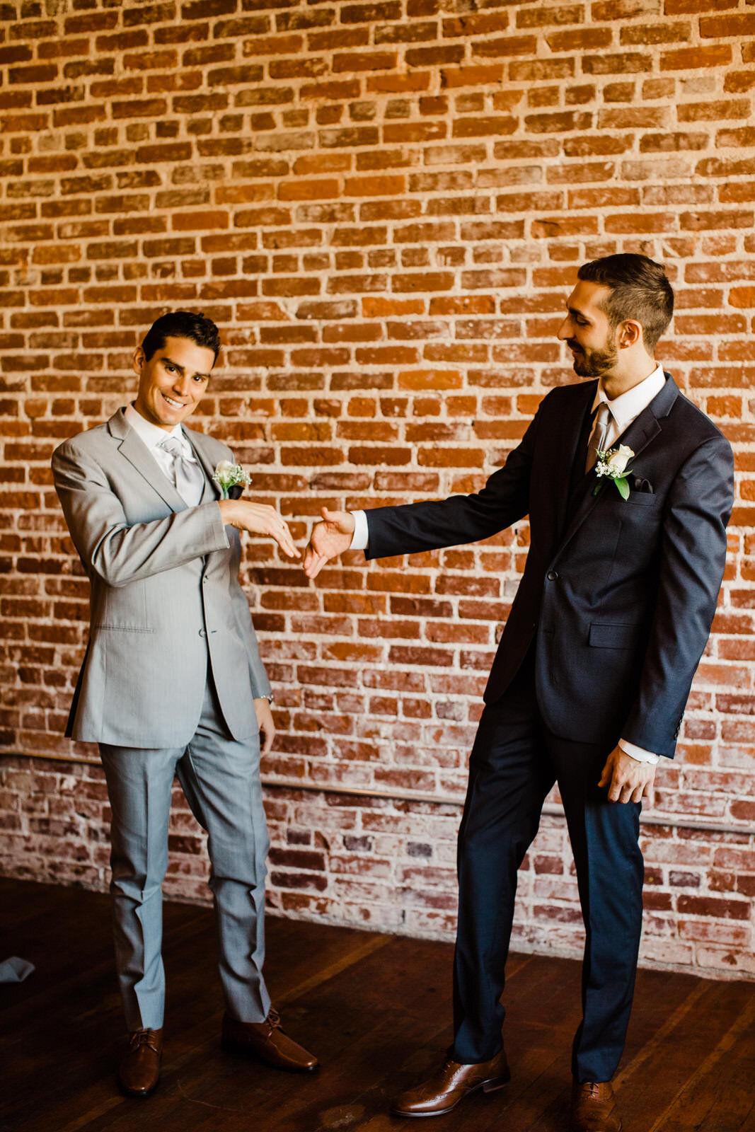 Groom and groomsman | Candid, warm wedding photography | Franciscan Gardens wedding in San Juan Capistrano, CA by Kept Record www.keptrecord.com