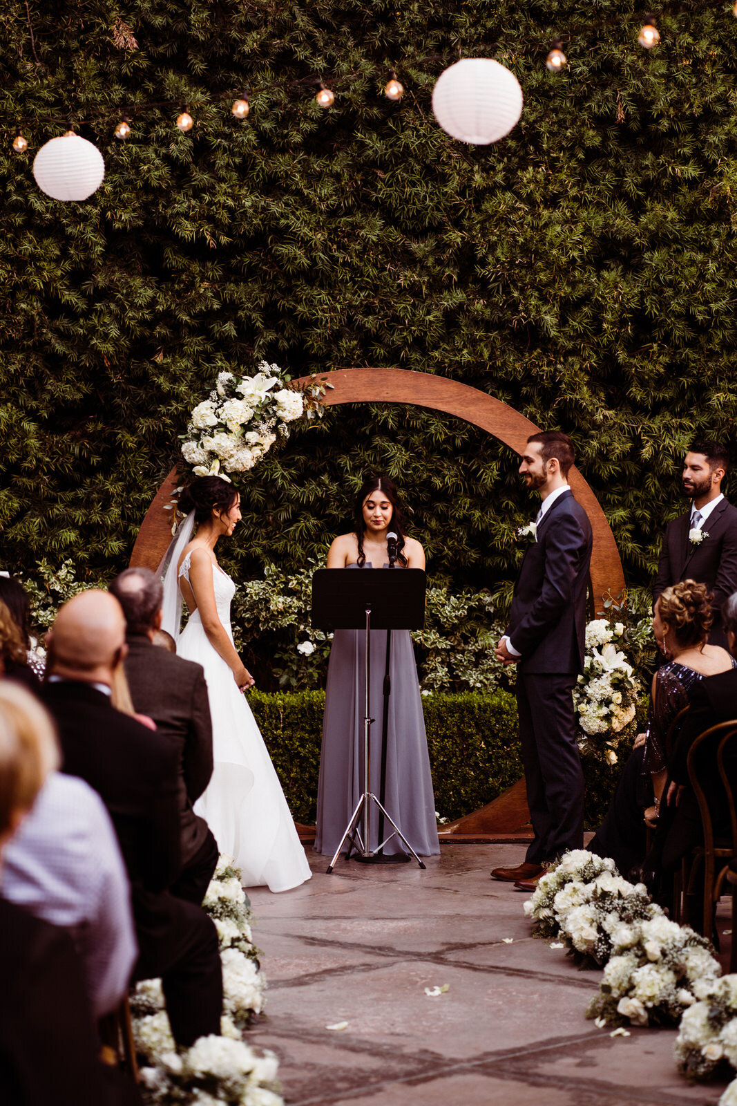 Wedding with lantern lights Candid, warm wedding photography | Franciscan Gardens wedding in San Juan Capistrano, CA by Kept Record www.keptrecord.com