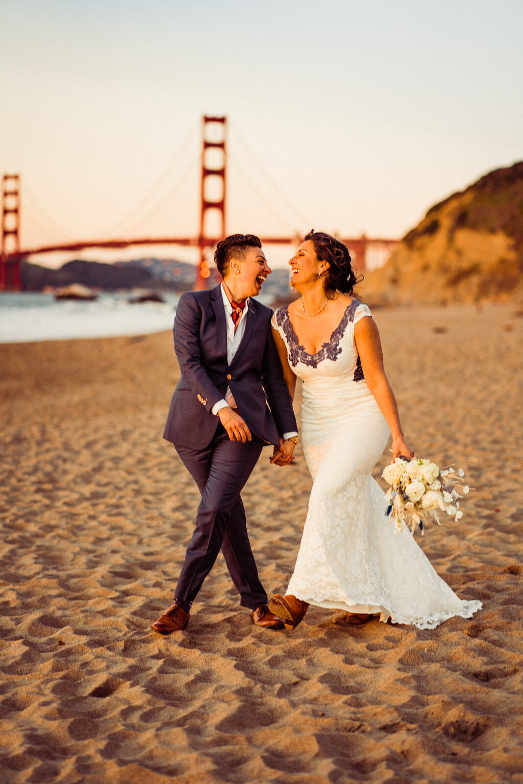 Lesbian Couple Elopement | Baker Beach Elopement | Golden Gate Bridge Elopement | San Francisco Wedding Photographer | LGBTQ Wedding Photographer | Kept Record | www.keptrecord.com